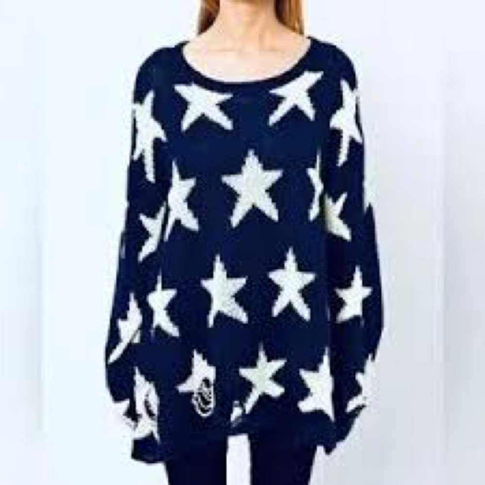 Wildfox Couture White Label Lennon Seeing Stars - in Vintage Dark Navy size sm - Picture 3 of 11